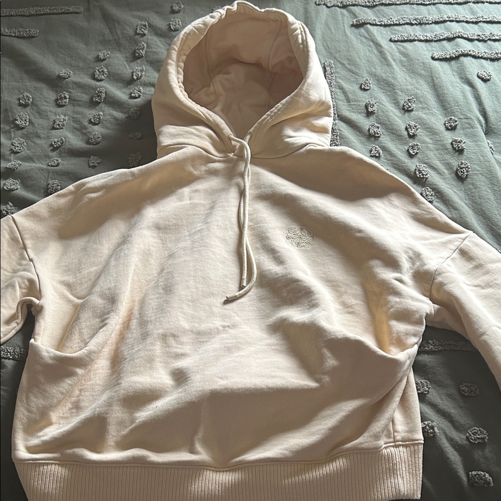 Loewe Beige Embroidered Logo Sweatshirt